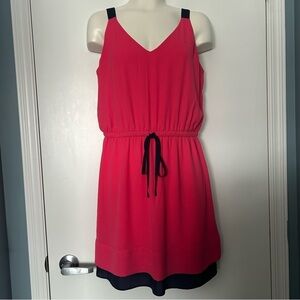 Ann Taylor Loft Factory Pink & Blue Colour Block Dress